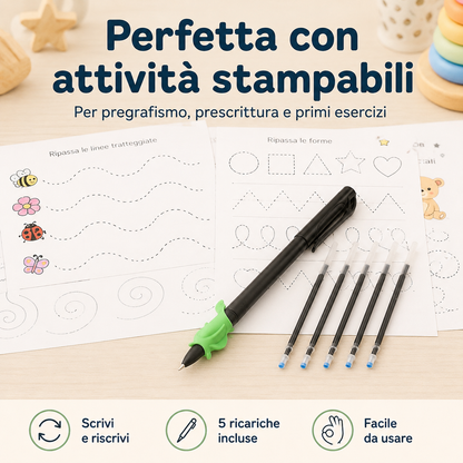 Penna magica con ricariche e impugnatura guidata