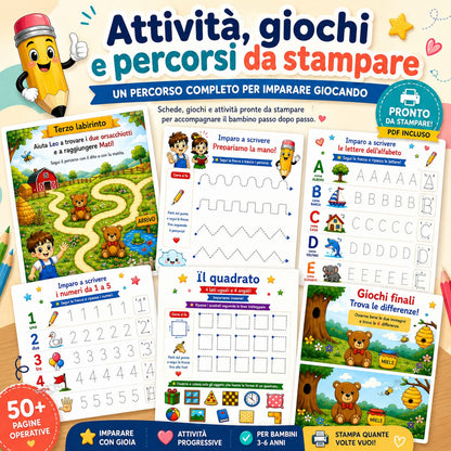 Le 2 Guide PDF per Accompagnare tuo Figlio nella Scrittura con Serenità (3–6 anni)