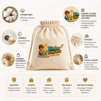 Sacchetta BimboImparo in cotone 100%