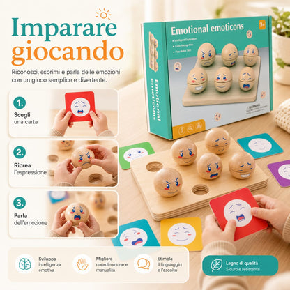 Gioco delle emozioni in Legno - 3+ anni